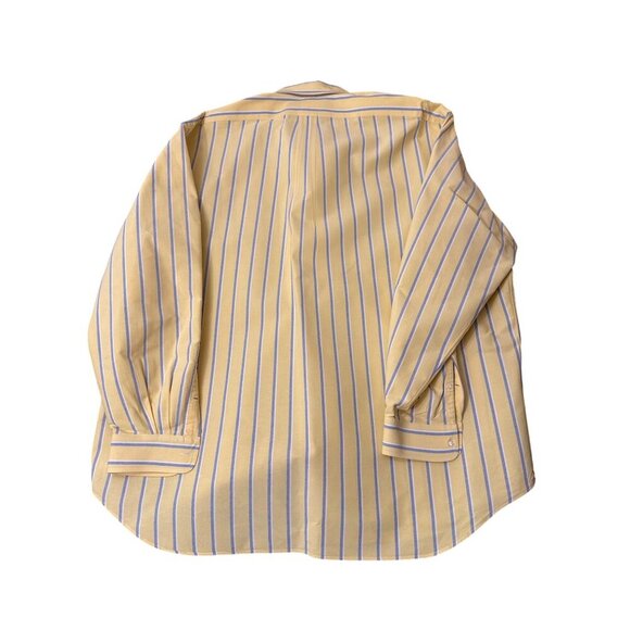 Ralph Lauren Blake Yellow & Blue Striped 100% Cotton Button-Up Shirt XXL - Picture 6 of 6